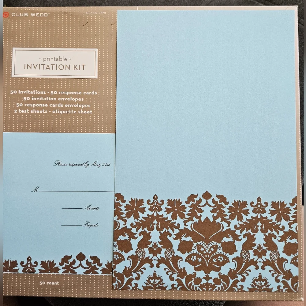 Printable Stationary Wedding Party Invitation Kit